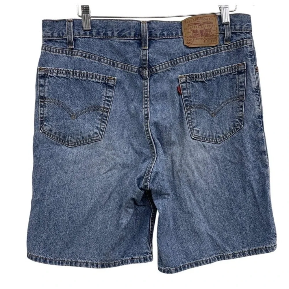 Levi's 550 Relaxed Fit Denim Shorts Mens 36 Blue Made in‎ USA Vintage 35550-4013